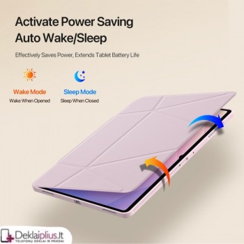 Dux Ducis Vers Series dėklas turintis 4 padėčių stovą - rausvas (Samsung Tab S8 Ultra /Tab S9 Ultra (x910-x916/Tab S10 Ultra SM-X920-X926B/S11 Ultra 14.6 (X930/X936/X920)